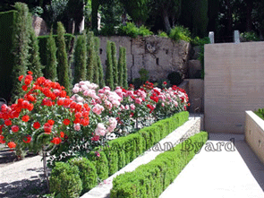 Alhambra Palace garden walk